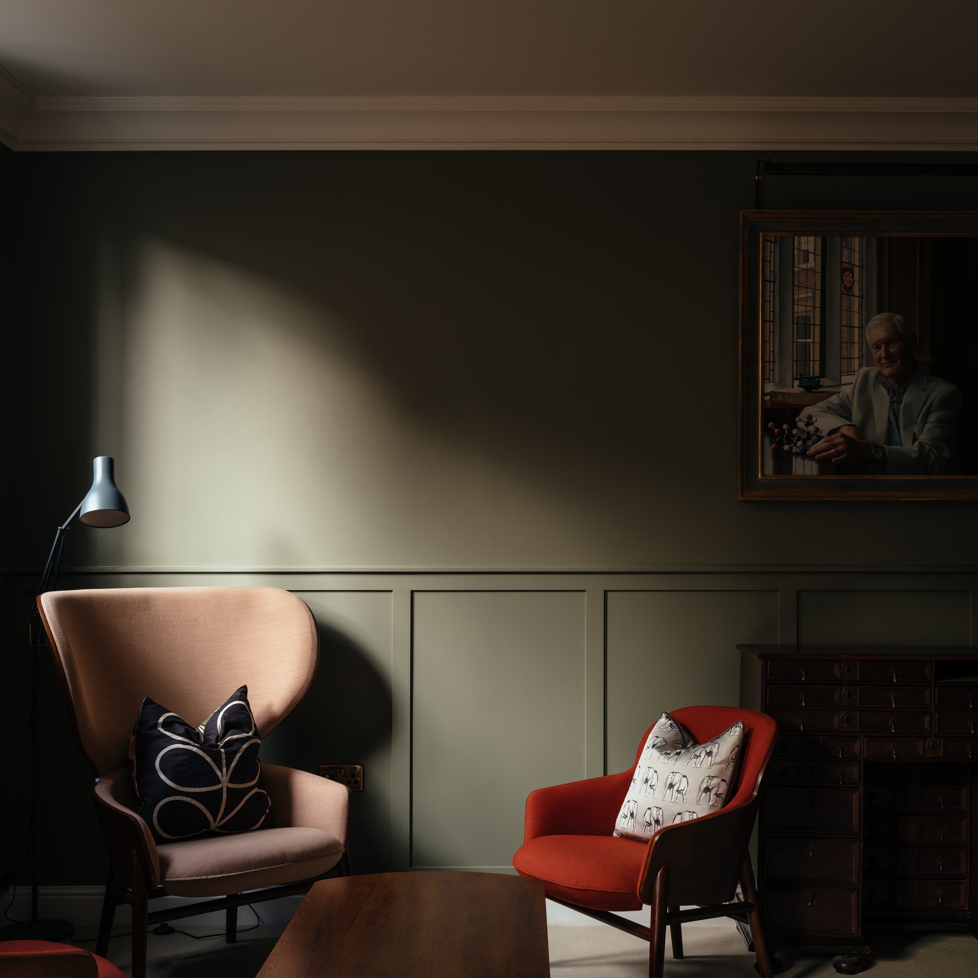 moody interior inside St Catharine's College