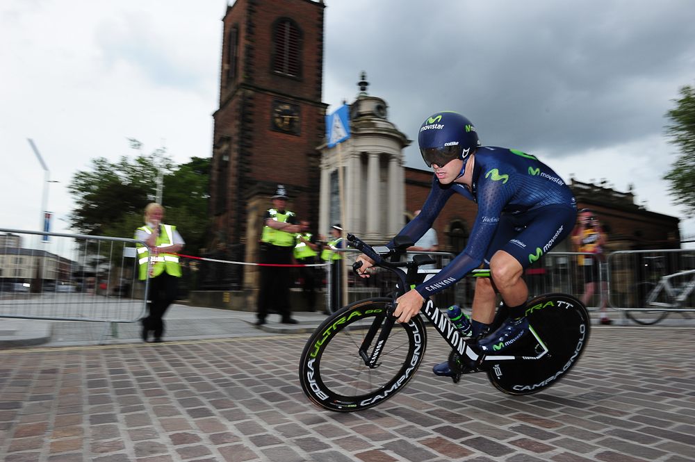 Alex Dowsett on his way to winning his fifth British time trial title