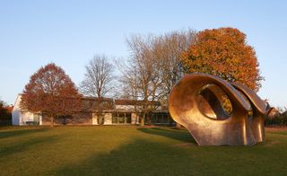 the views of the Henry Moore sculptures in the grounds