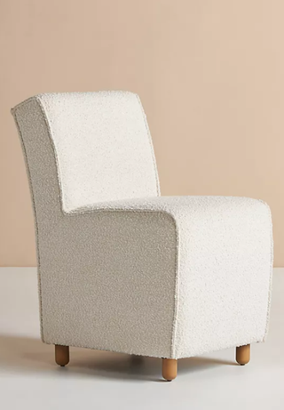 Slip cover dining chair.