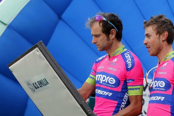 Michele Scarponi (Lampre-Merida) at the Giro dell'Emilia.
