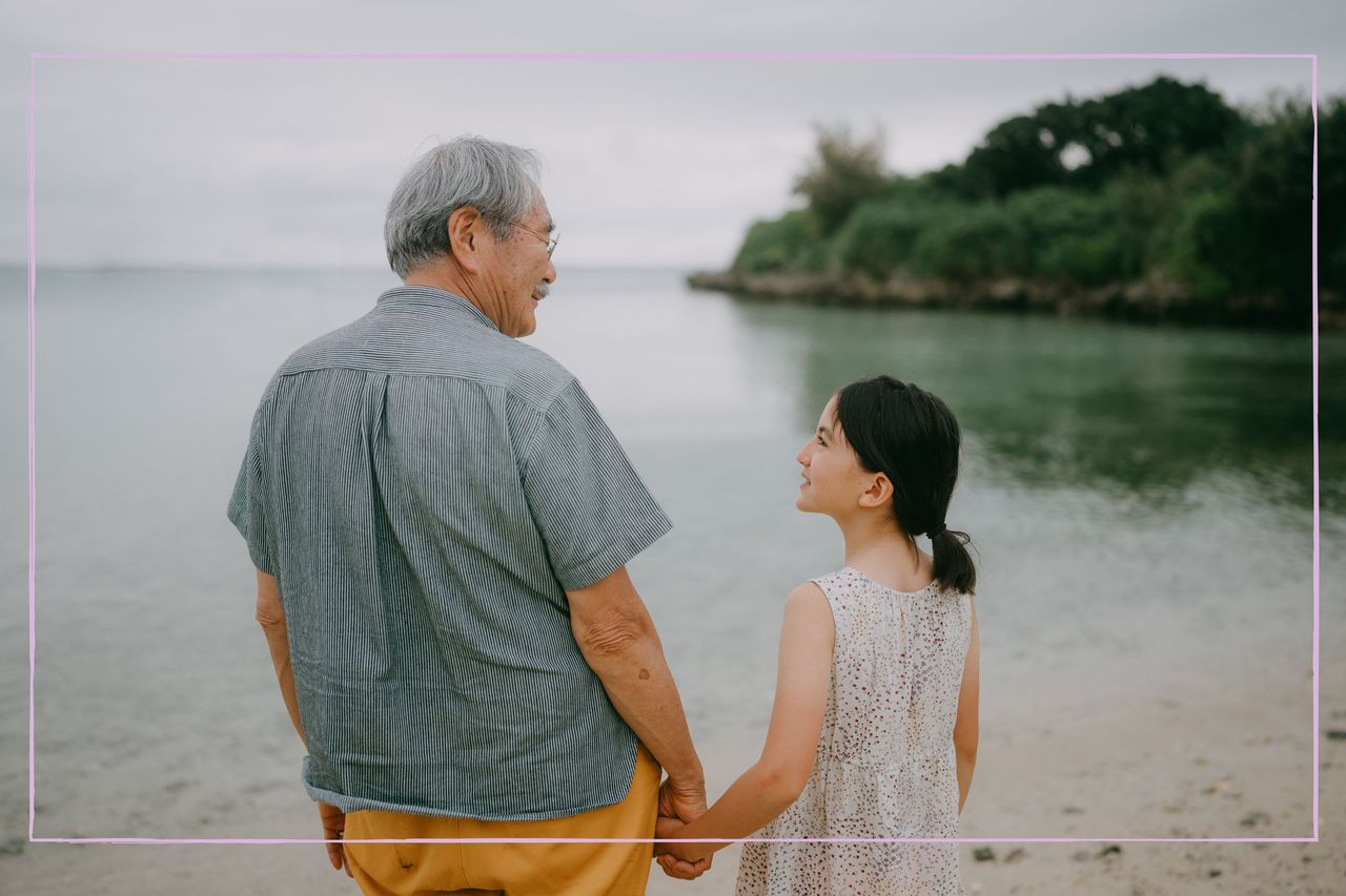 Grandfather with his granddaughter 