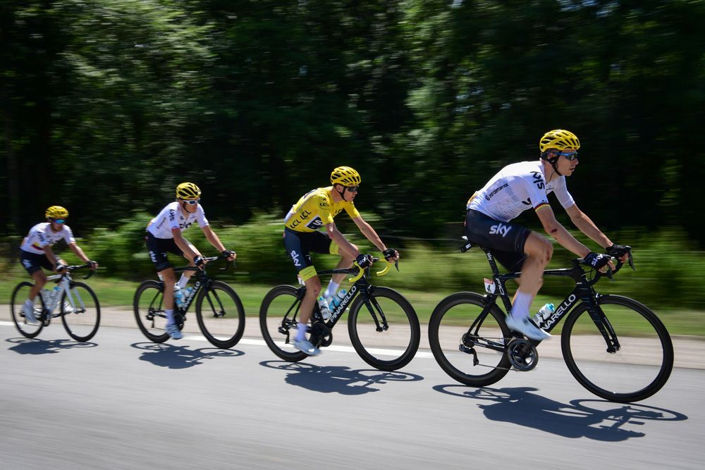 Chris Froome was protected by his Team Sky teammates