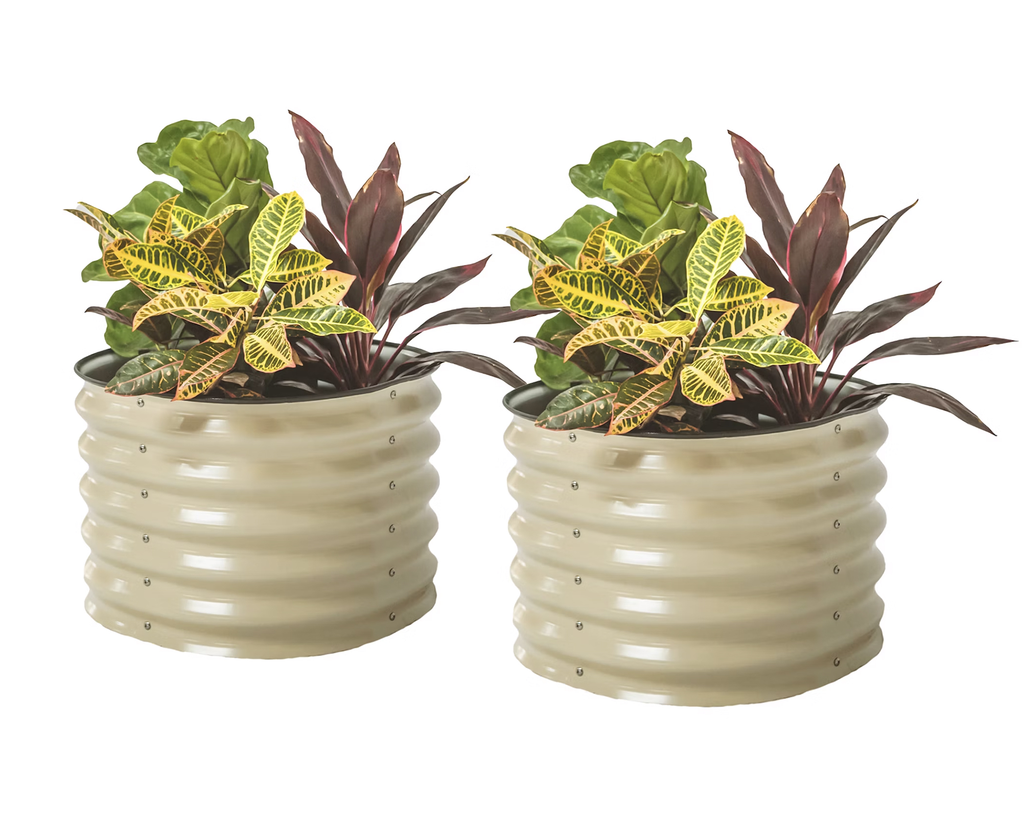 Self-watering planter twin pack in Pearl White