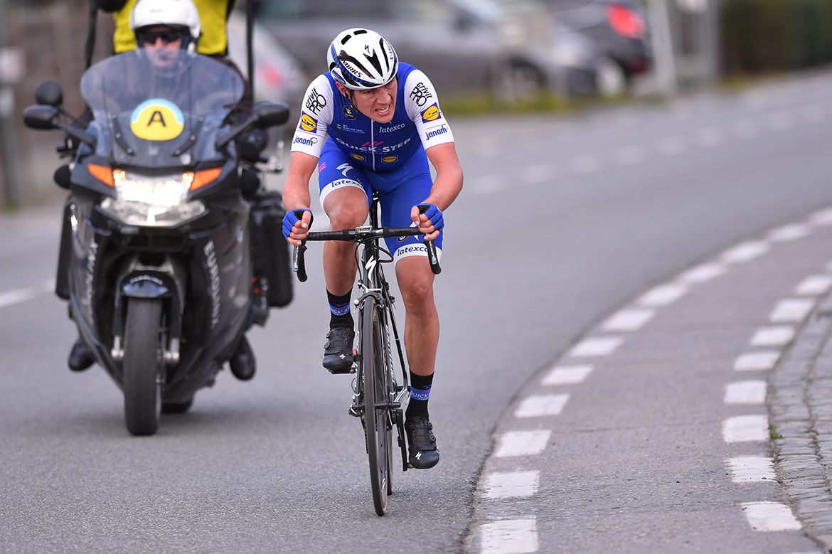 Yves Lampaert (Quick-Step Floors) on the attack