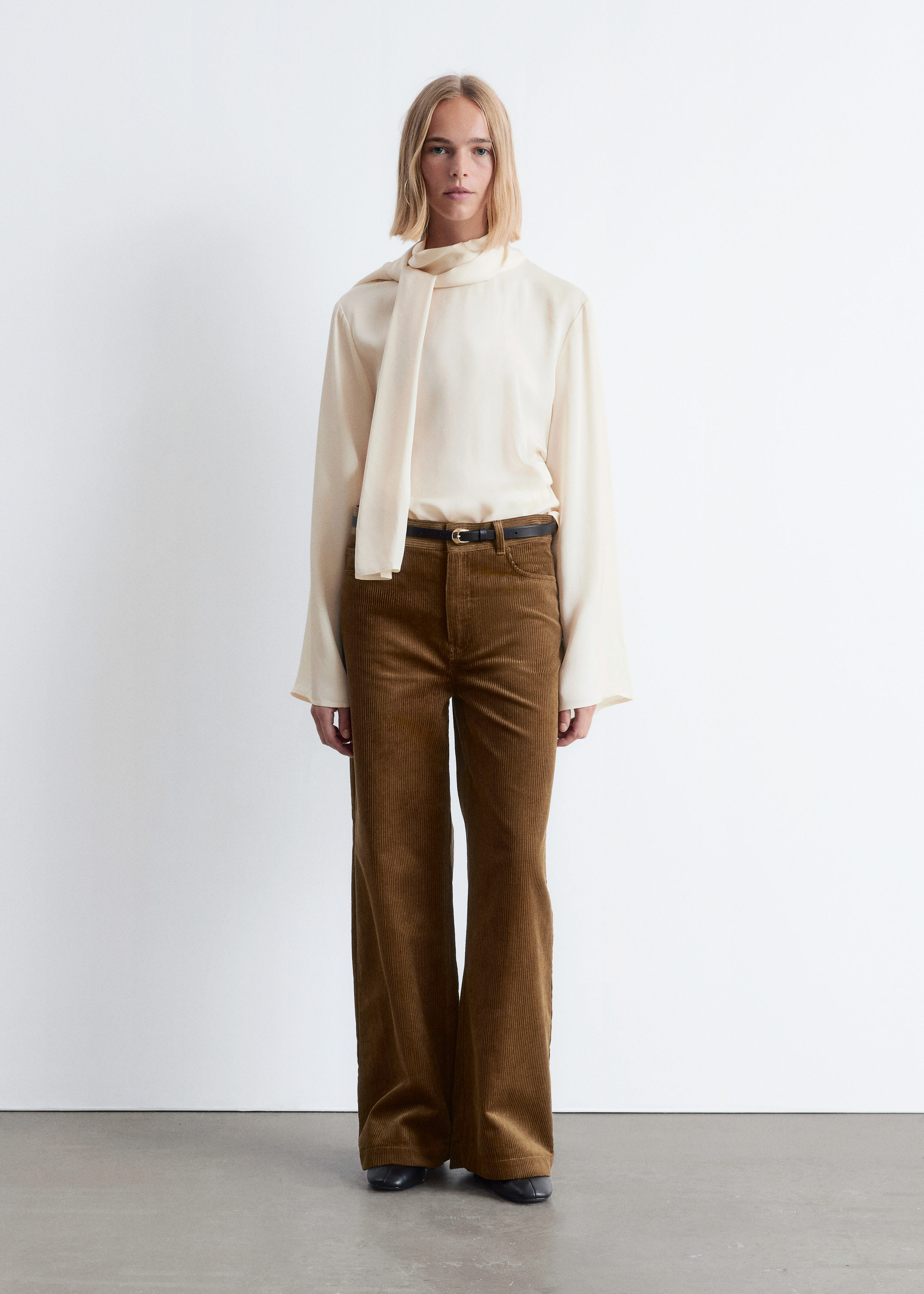 Wide-Leg Corduroy Trousers
