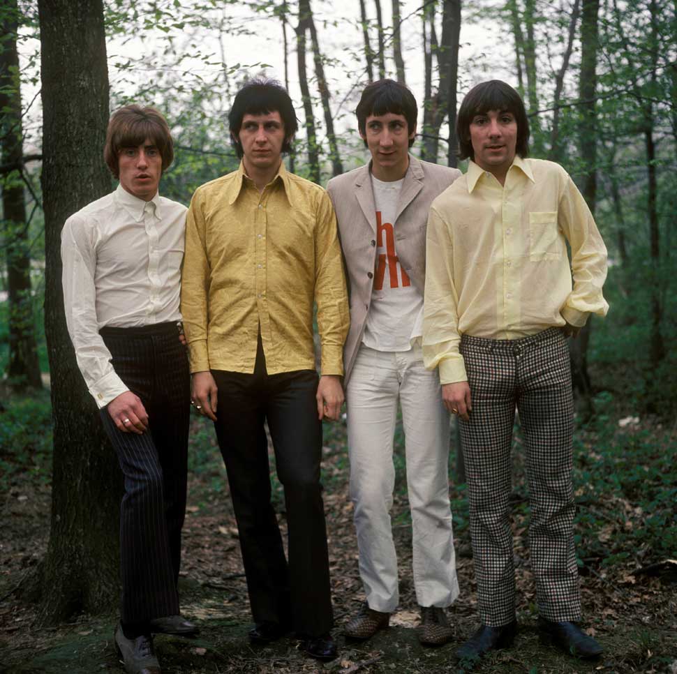 The Who standing in woodland, 1967