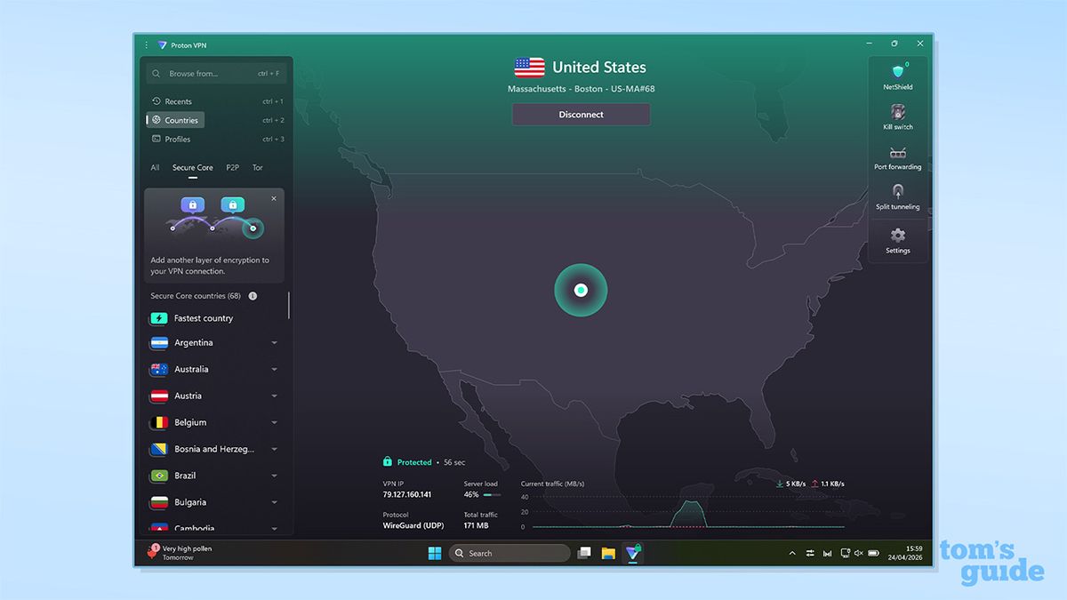 Proton VPN Windows app &ndash; Secure Core