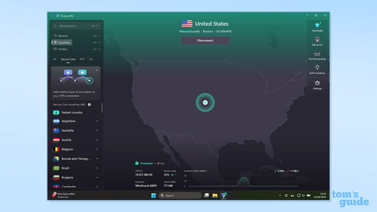 Proton VPN Windows app &ndash; Secure Core