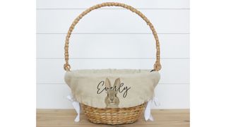 Etsy Bunny Personalized Basket Liner, one of w&h's personalized Easter baskets picks