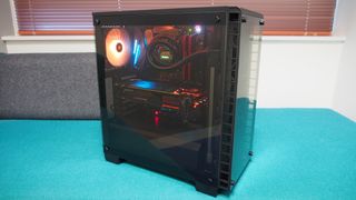 The glass panel shows off how nicely built this PC is