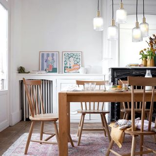 La Redoute wooden spindle-back chairs at a wooden table in a dining room