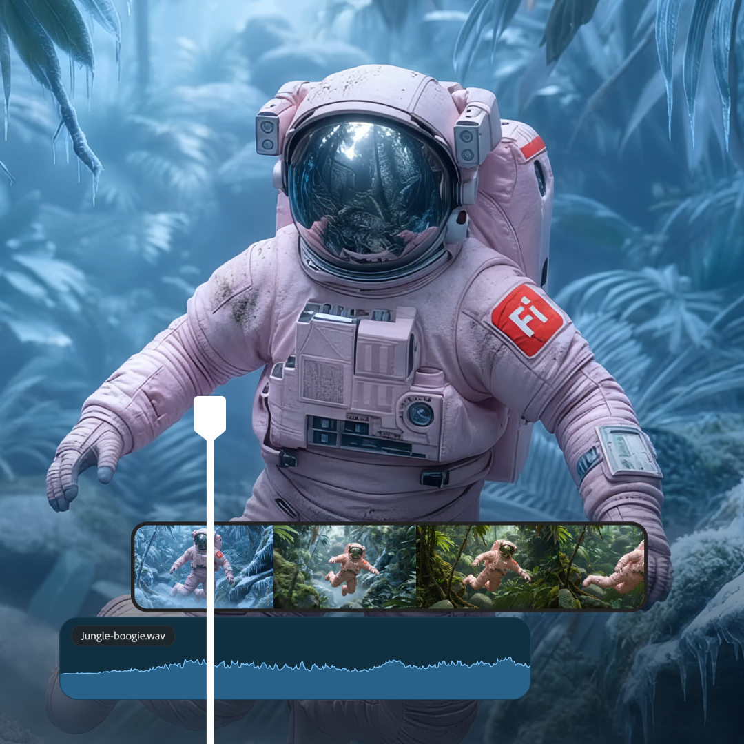 A screenshot of the new Adobe Firefly video editor