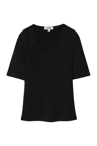 COS Slim Scoop-Neck Cotton T-Shirt