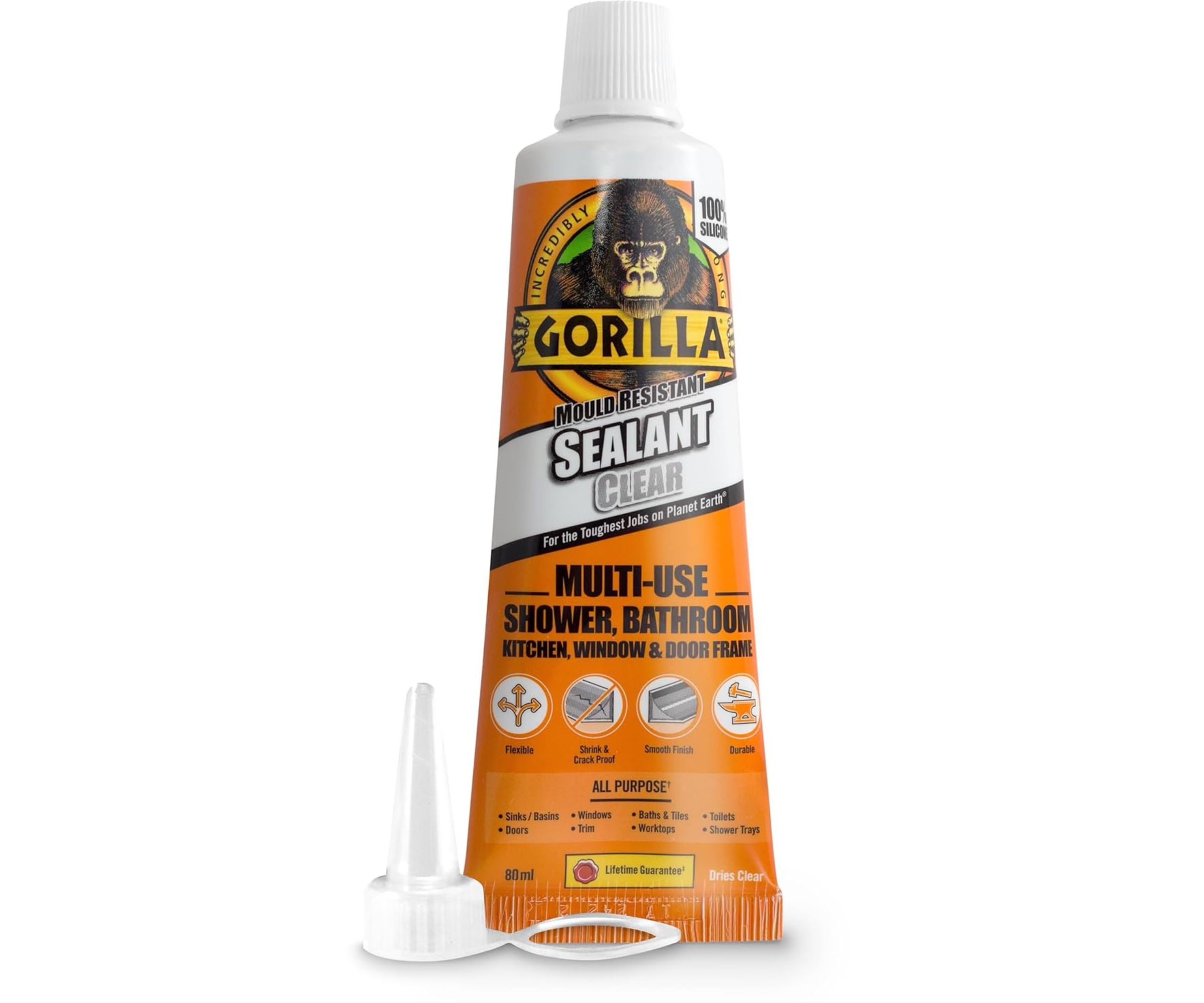 Gorilla Mould Resistant Sealant Clear large cut out on white background