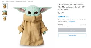 The Child Plush Disney sold out