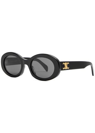 Oval-Frame Sunglasses