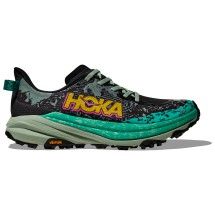 Hoka - Women's Speedgoat 6 - Trail Running Shoes - Black / Aloe Vera | 5 - Regular (us)