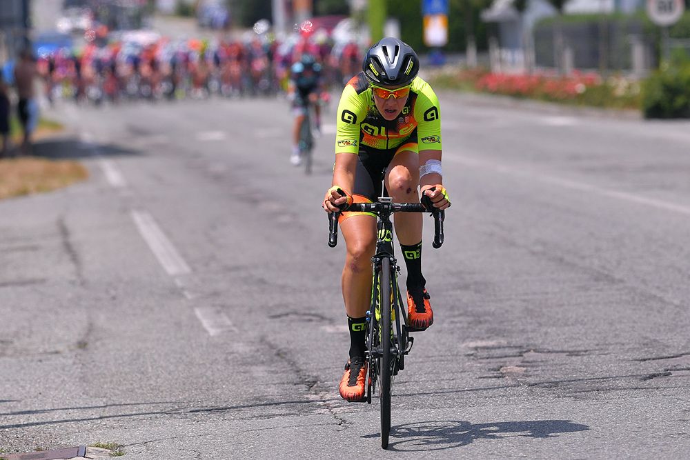 Romy Kasper of Germany and Team Ale Cipollini during stage 3 at the Giro Rosa