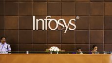 The reception at the Infosys office in Bengaluru, India.
