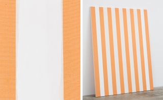 orange trademark stripes at gallery