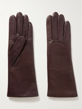 Christina Cashmere-Lined Leather Gloves