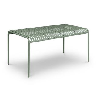Green metal outdoor table