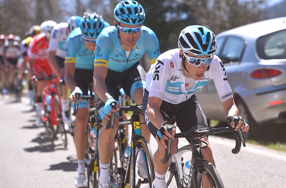 Kenny Elissonde (Team Sky) on the front of the Tour of the Alps