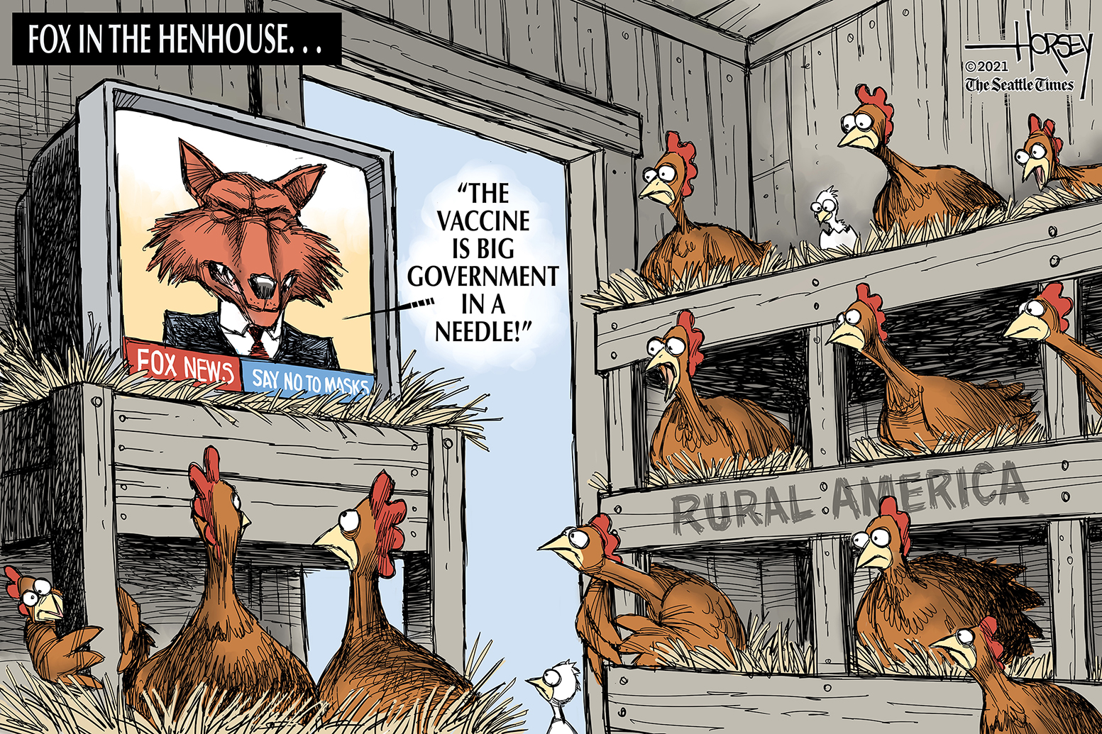 Editorial Cartoon U.S. fox news rural america