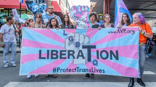 Trans people and their allies marched through Jackson Heights and Corona for the eight annual Trans Latinx March
