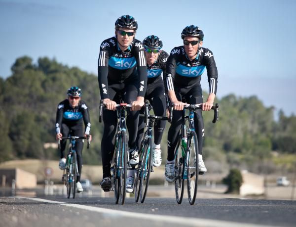 Michael Barry (right) drives the group