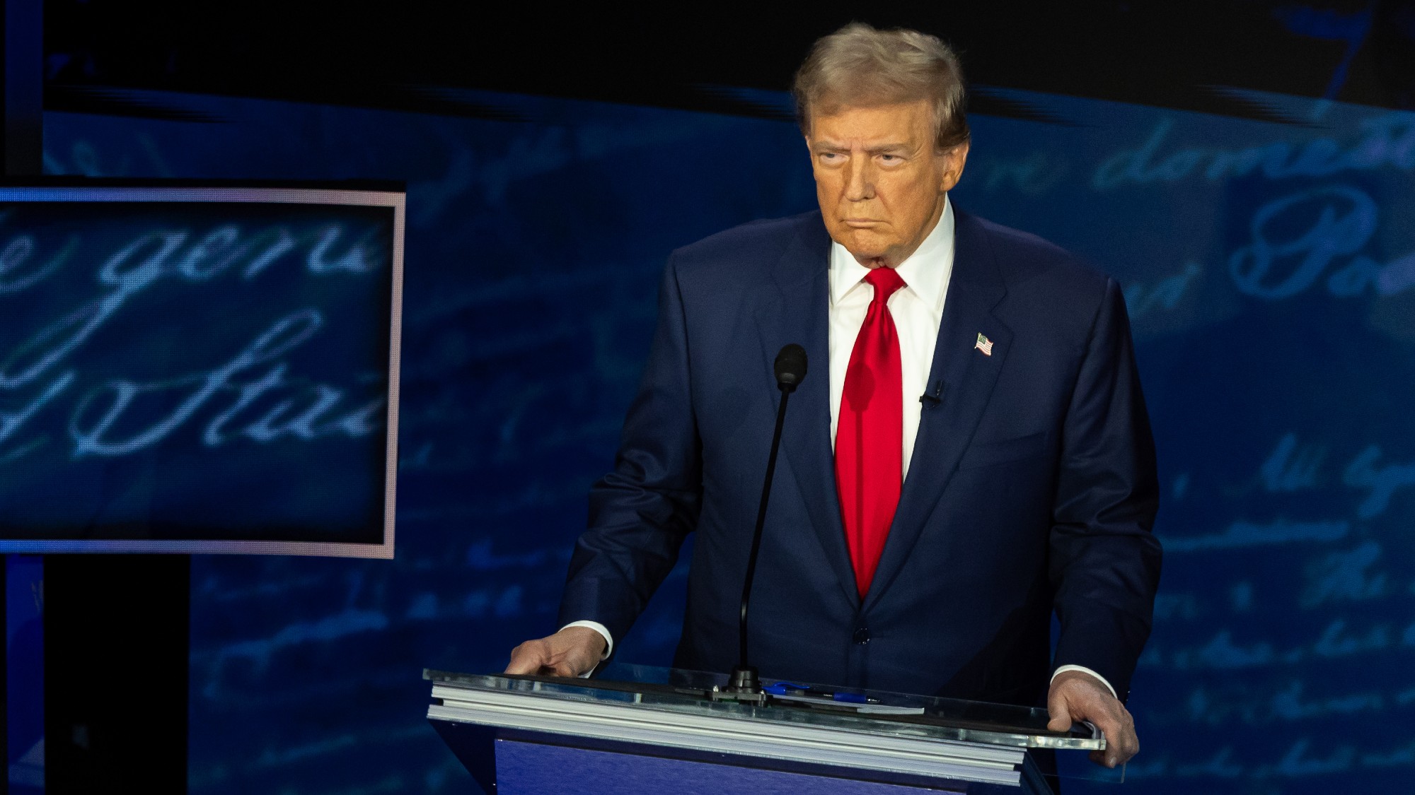 Donald Trump at the ABC News Presidential Debate on 10 September