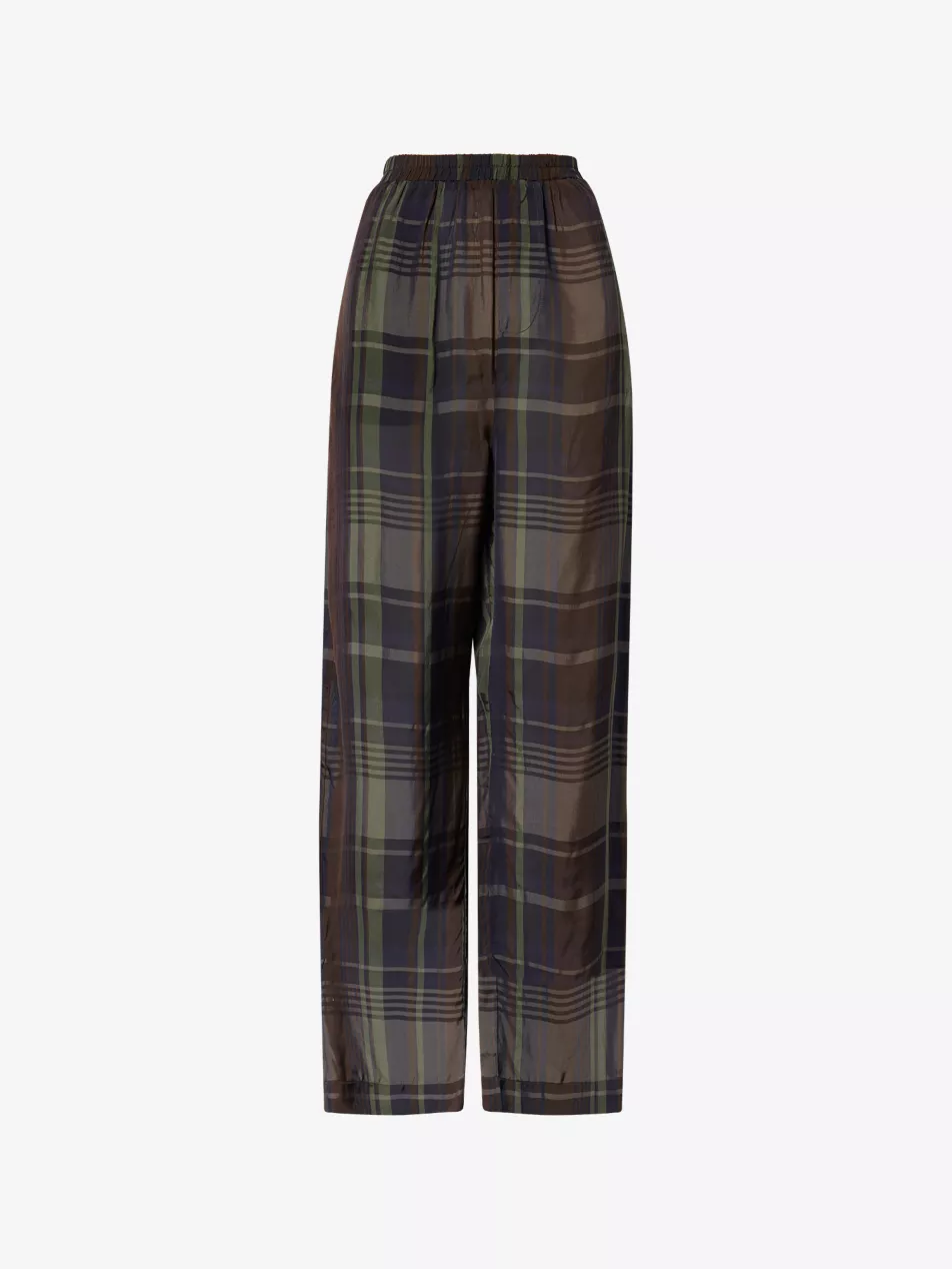 Baxter Check-Print Woven Trousers - Xxs