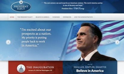 Mitt Romney's transition site
