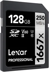 Lexar Professional 1667X 128GB SDXC UHS-II/U3 Card |
now $26.97 40% off

 US deal - ends midnight PDT, 10 September