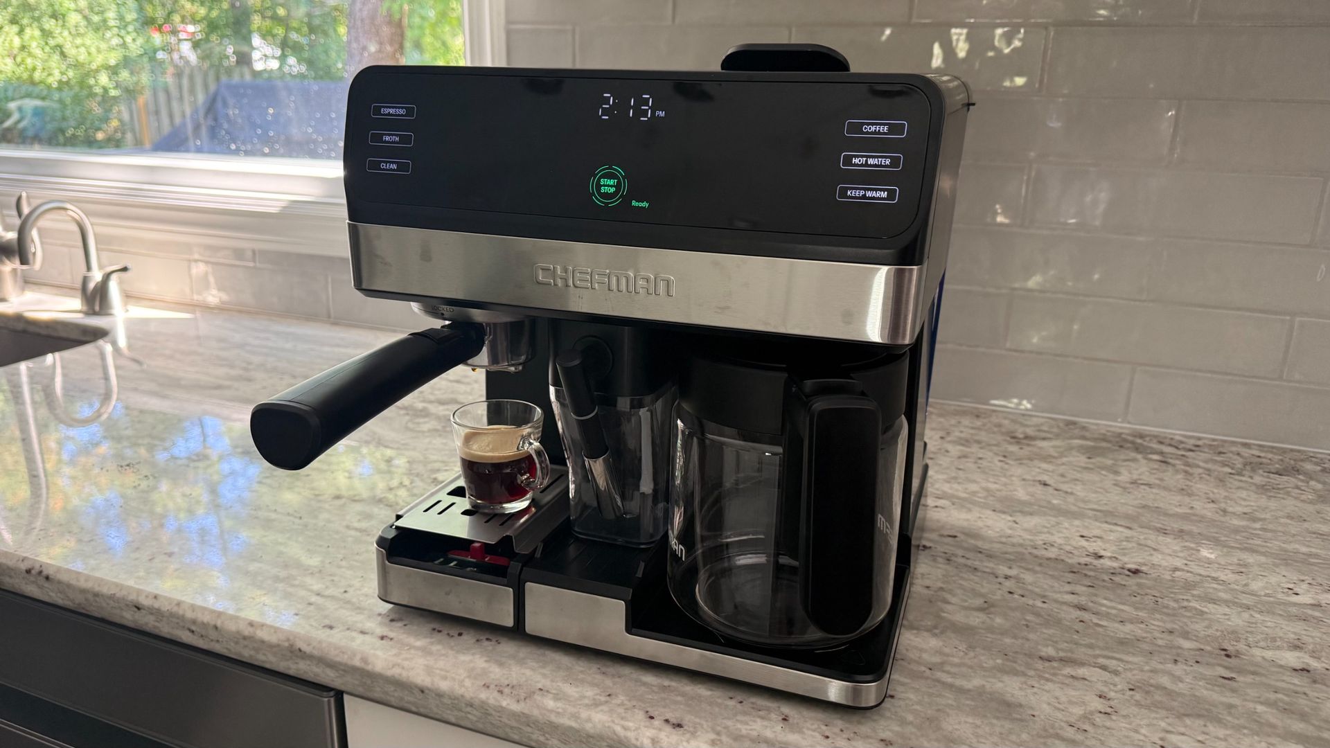 Chefman Coffee Station Pro making espresso