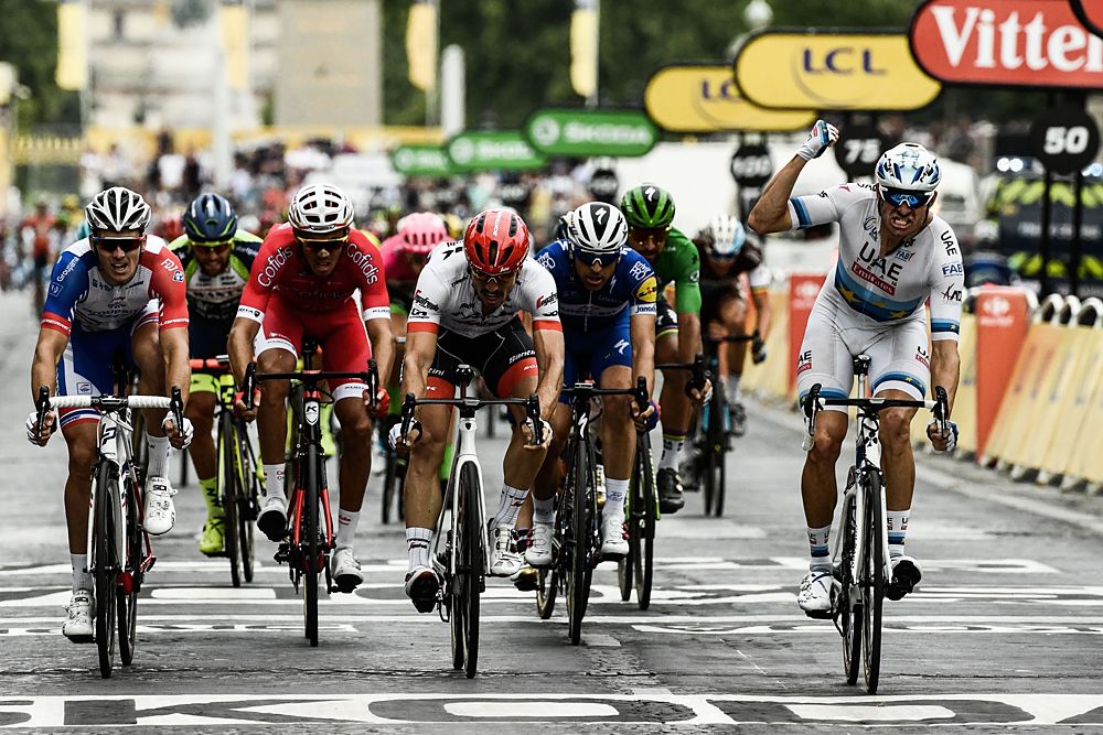 Alexander Kristoff (UAE Team Emirates) wins stage 21 at the Tour de France