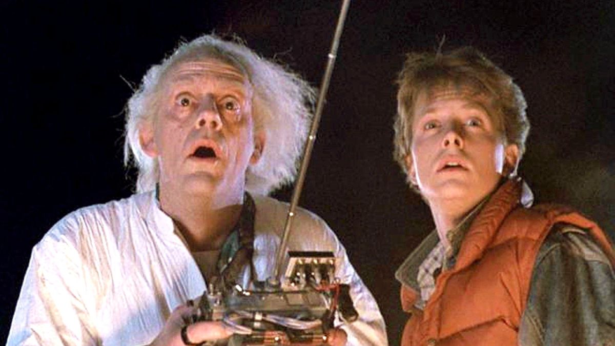 Christopher Lloyd and Michael J. Fox in Back to the Future