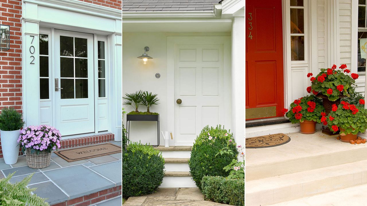 mix of front door planting ideas