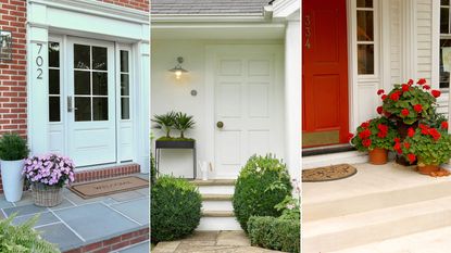 mix of front door planting ideas