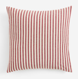 striped red throw pillow