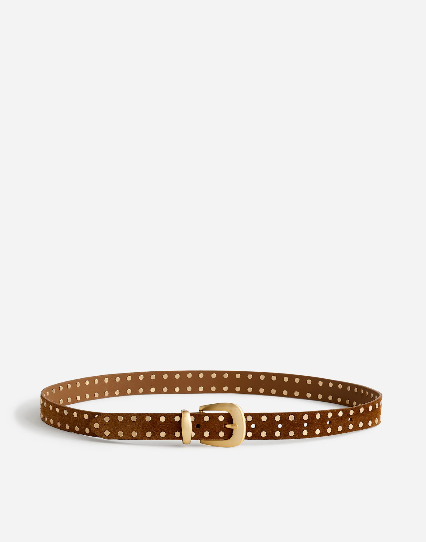 Madewell, Flat Studded Western Belt in Dried Acorn