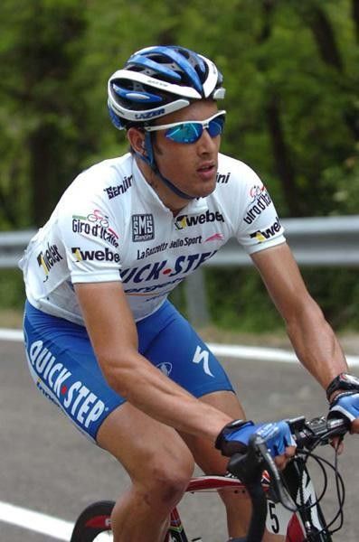 Hubert Schwab (Quickstep-Innergetic) working in the Maglia Bianca.