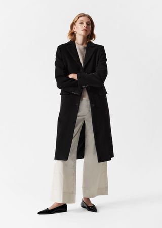 Single-Breasted Wool Coat