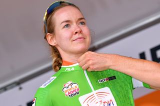 Anna van der Breggen (Boels-Dolmans) donned the points jersey
