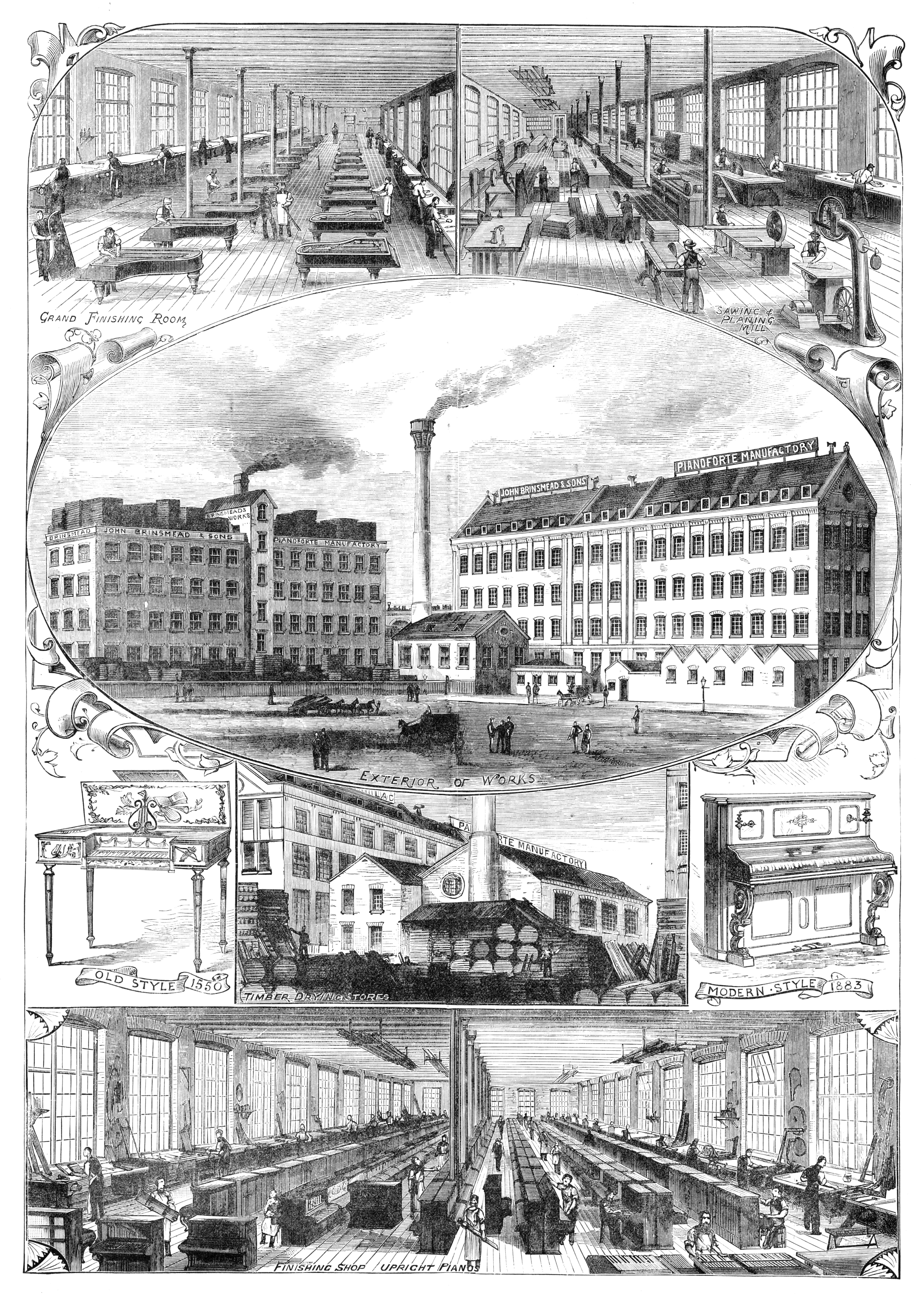 John Brinsmead and Sons&#039; Pianoforte Works, London, N.W., 1883
