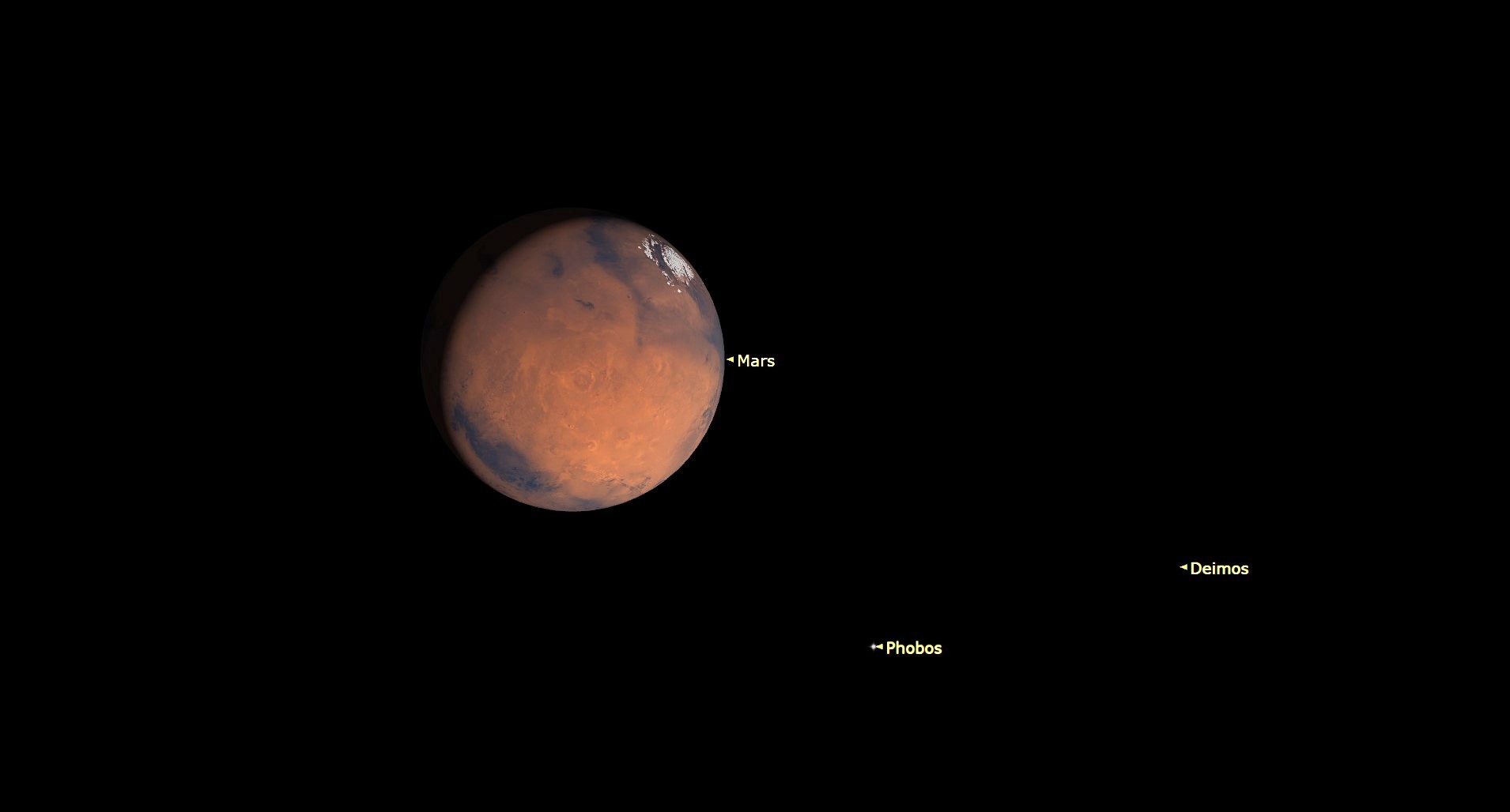 Graphic illustration of the planet Mars.