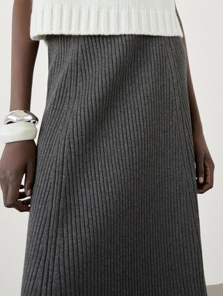 Massimo Dutti Pleated Midi Skirt 