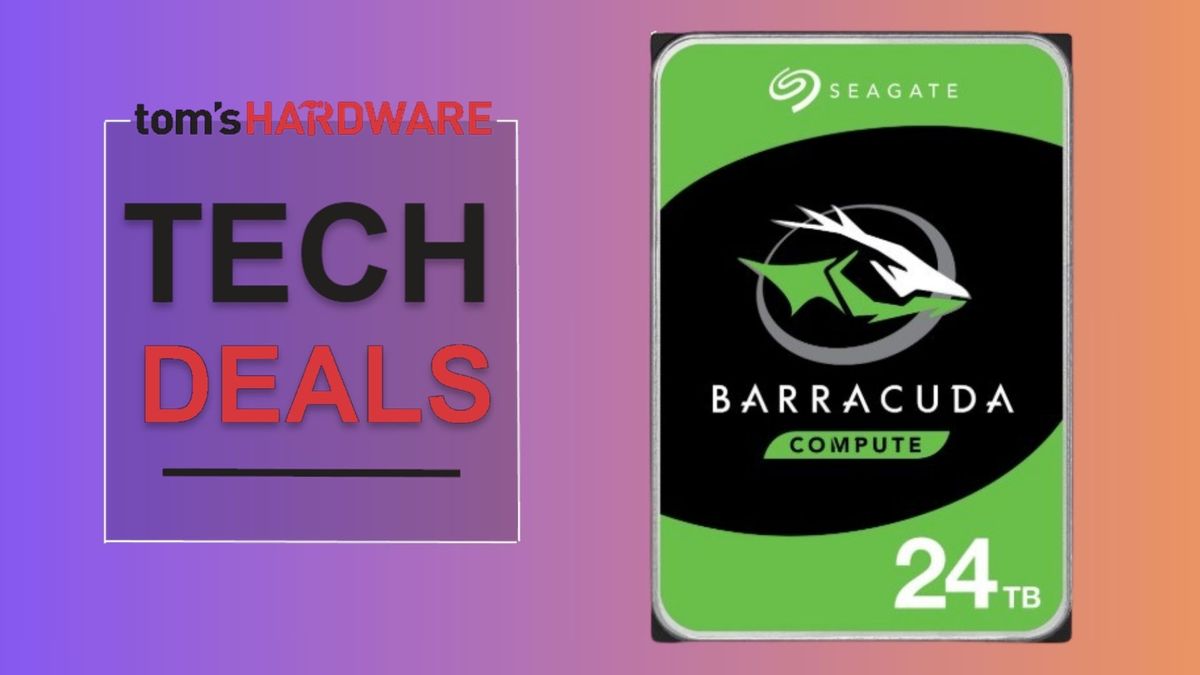 For just $10-per-terabyte, you can grab a 24TB Seagate BarraCuda HDD before shortages hit — solve all your storage needs for just $249