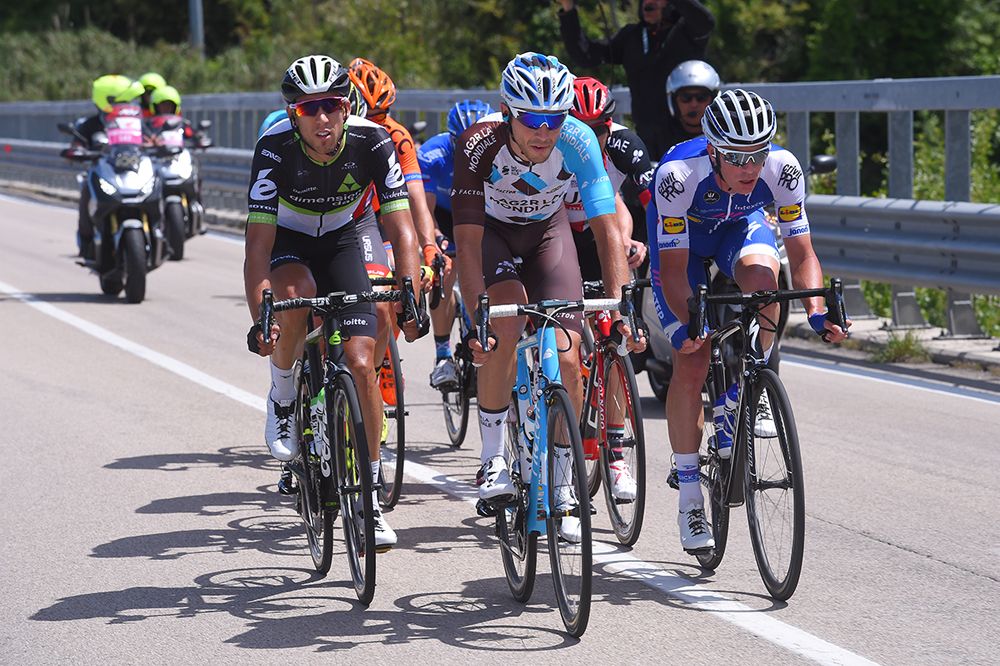 The break on stage 9 of the Giro d'Italia